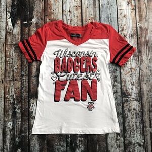 University Wisconsin Madison Badgers "Cutest Fan" T-Shirt ~ (7/8)